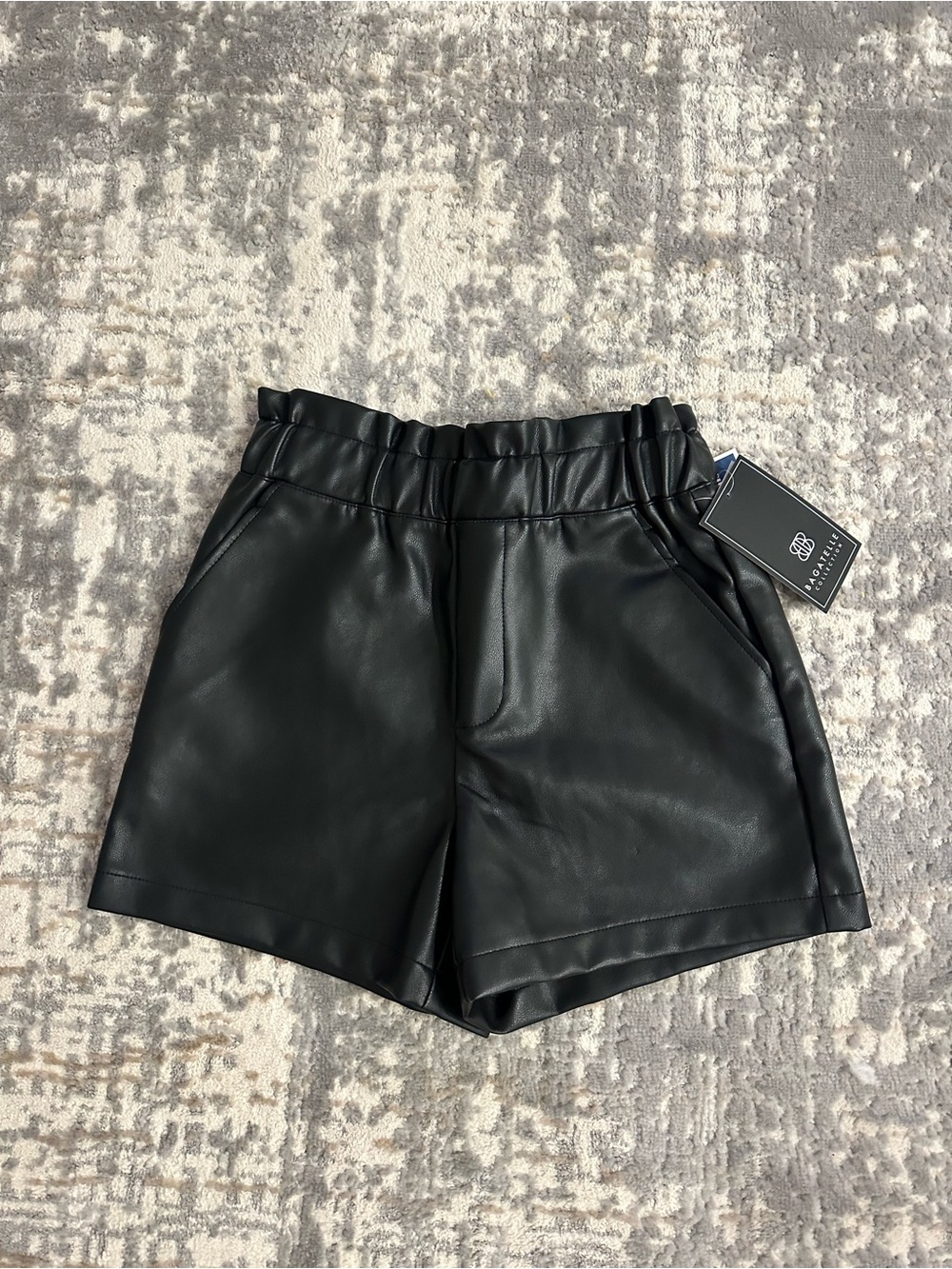 NWT- bagatelle Black Faux Leather Shorts